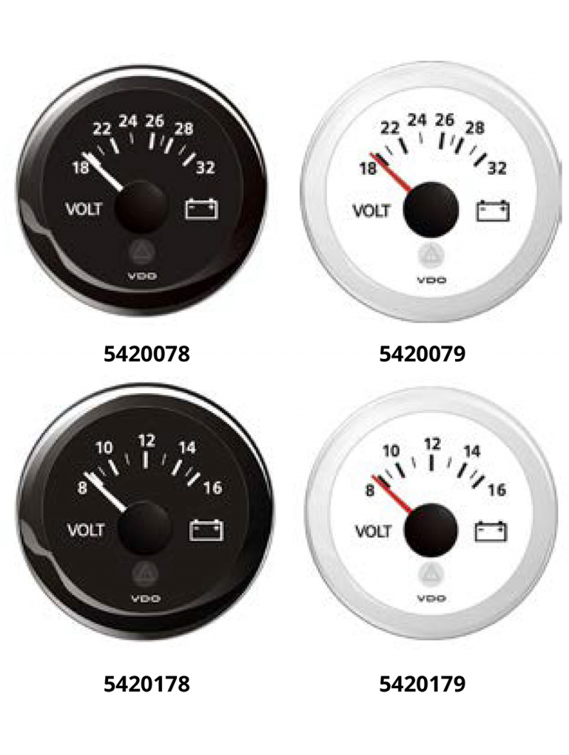 VOLTMETRO 8-16 12V NERO