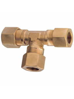 RACCORDO TEE PER TUBO RAME MM 8