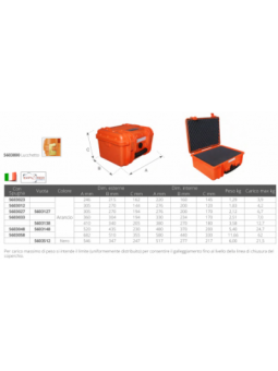 VALIGIA C/SPUGNA MM. 330X234X170