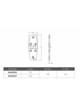 CERNIERA INOX MM.76x38