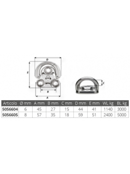 PIASTRA CON ANELLO Ø MM.6