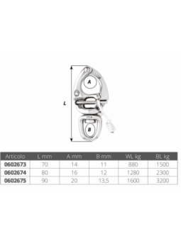 MOSCHETTONE PER SPINNAKER MM 70