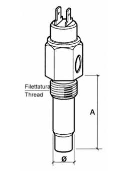SENSORE TEMP.ACQUA 5/8-18UNF-3A 98°