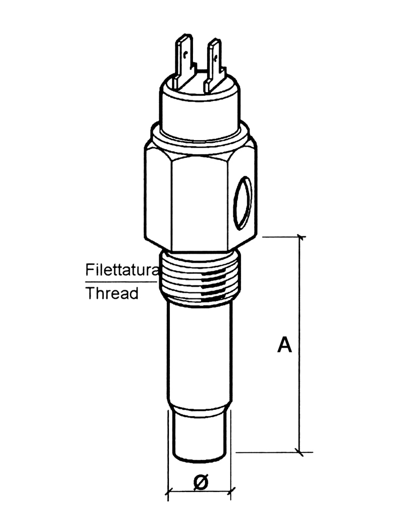 SENSORE TEMP.ACQUA 5/8-18UNF-3A 98°