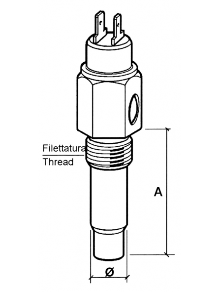 SENSORE TEMP.ACQUA 5/8-18UNF-3A 98°