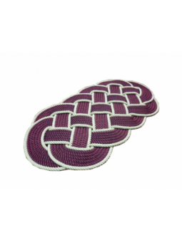 TAPPETO CORDA BORDEAUX-CANAPA