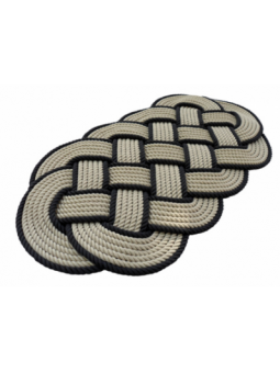 TAPPETO CORDA CANAPA-NERO