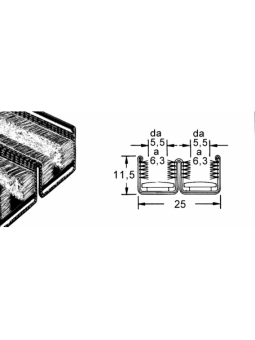 CANALINA DOPPIA  RIGIDA PER VETRI