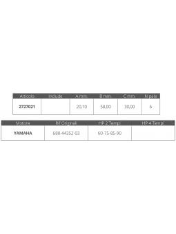 GIRANTE YAMAHA 2T 75-85-90 HP