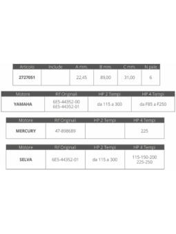 GIRANTE YAMAHA/MERCURY/SELVA 2/4T