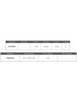 GIRANTE YAMAHA 2T 6-8 HP